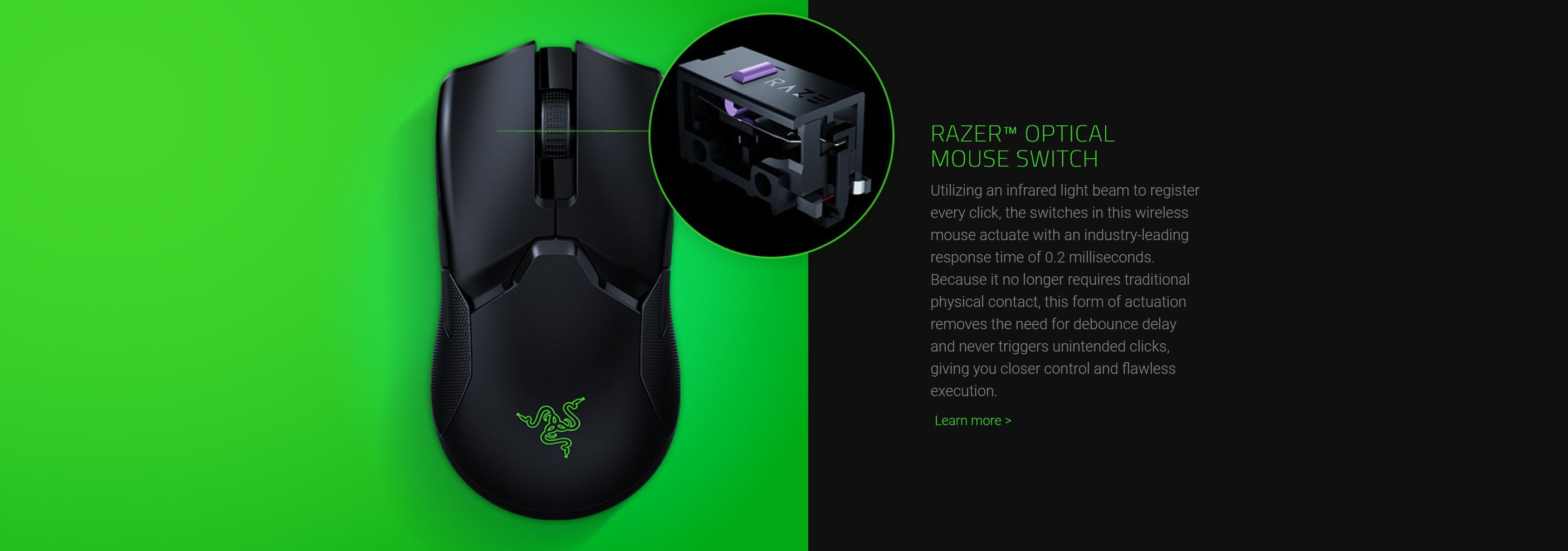 Razer Viper Ultimate Wireless Gaming Mouse with Charging Dock (RZ01-03050100)