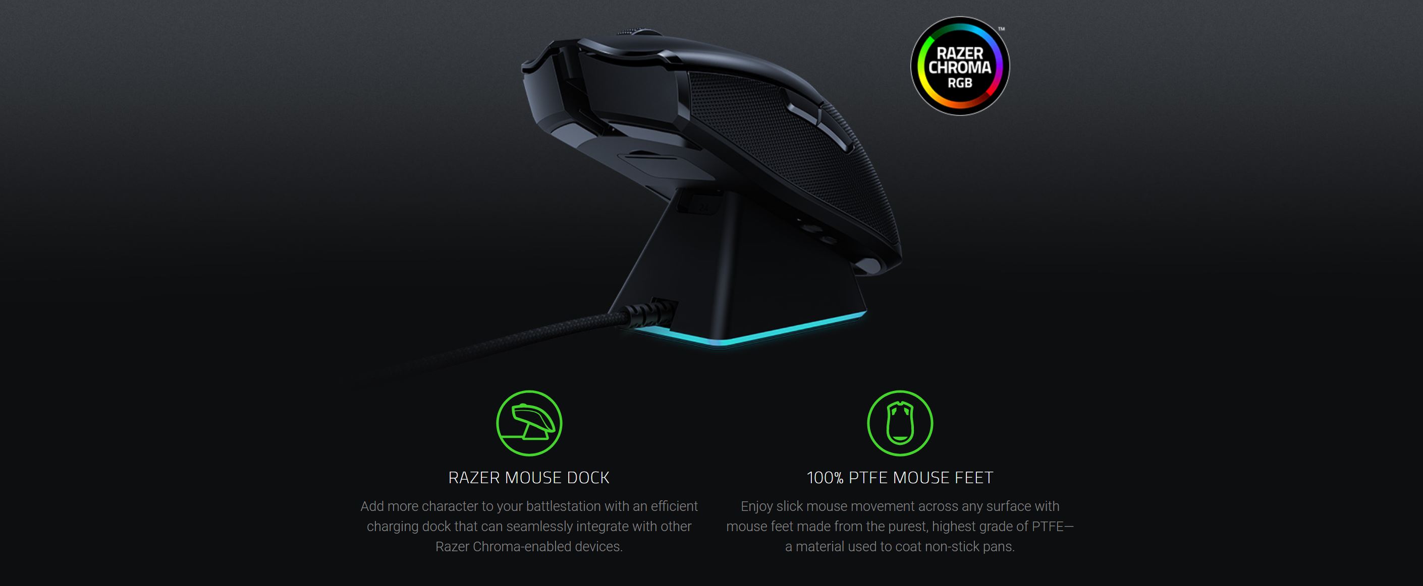 Razer Viper Ultimate Wireless Gaming Mouse with Charging Dock (RZ01-03050100)