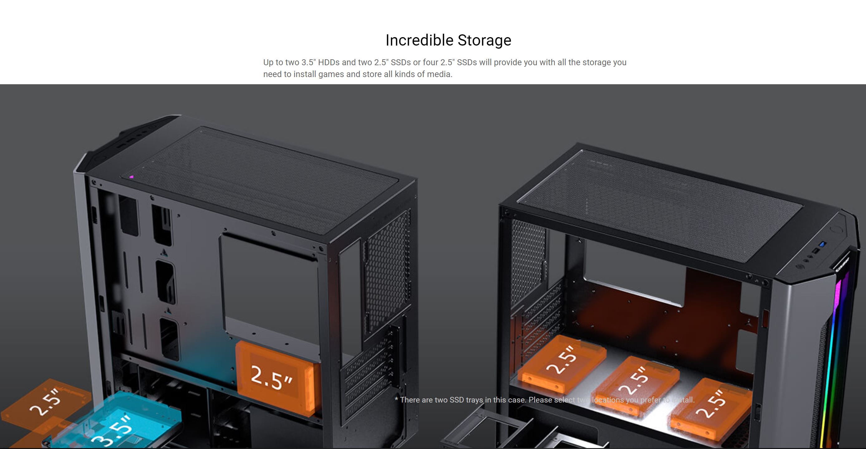 Cougar Gemini-M Tempered Glass RGB Mini Tower mATX Case - Silver (Gemini-M Silver)