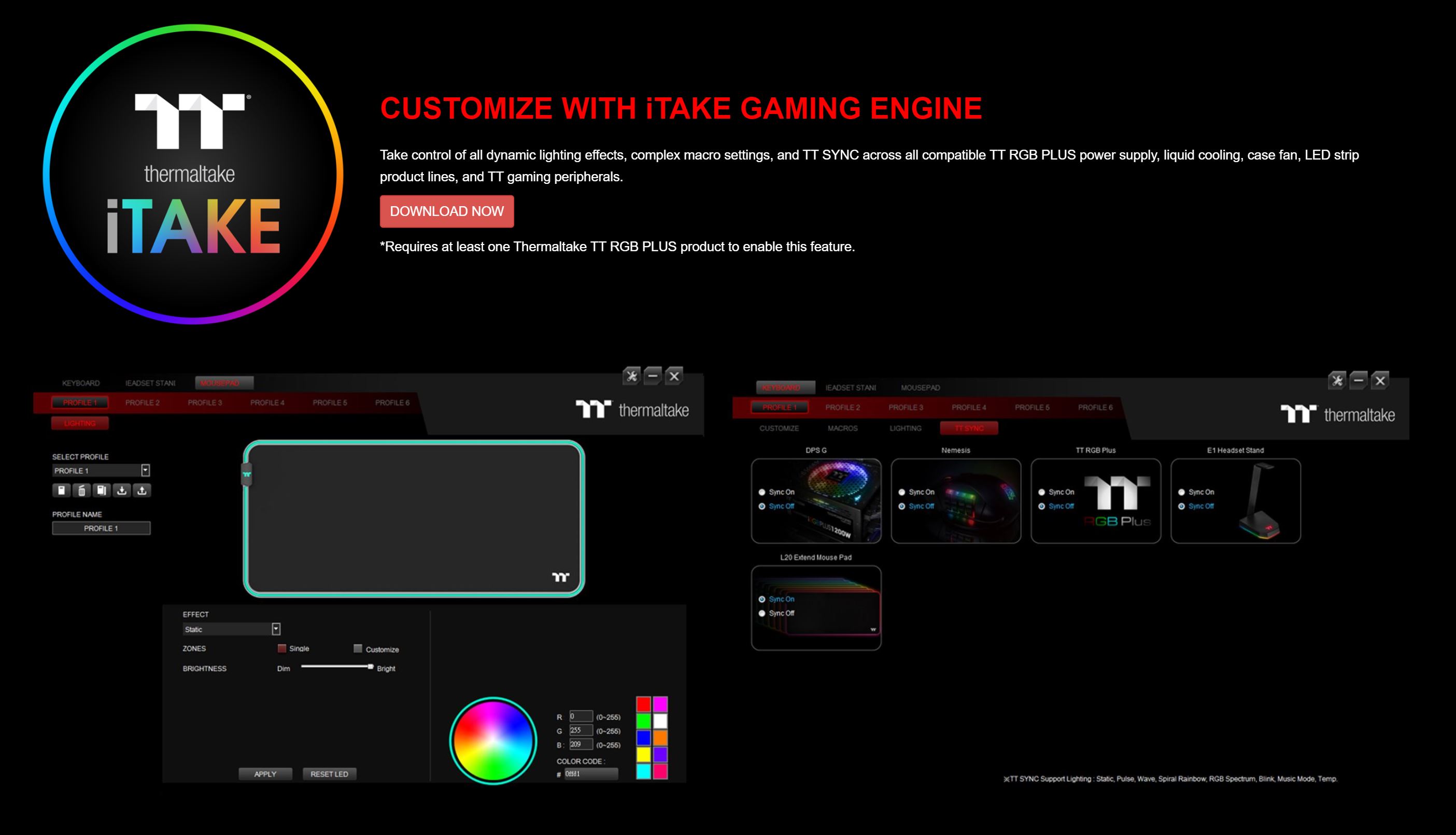 Thermaltake Level 20 RGB Extended Gaming Mouse Pad (GMP-LVT-RGBSXS-01)