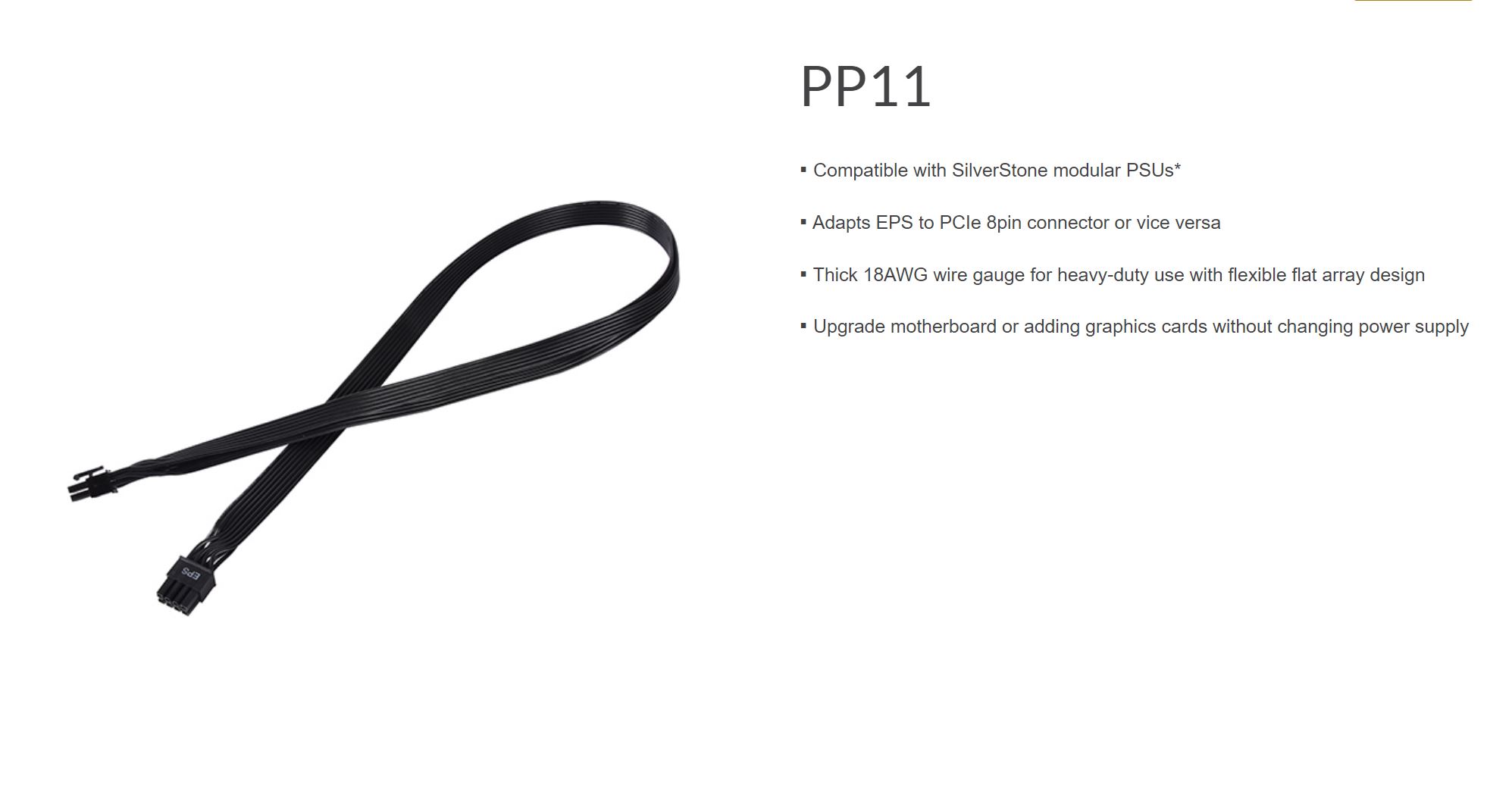 Silverstone PP11 Bi-Directional PCIE and EPS Adapter Power Cable (SST-PP11)