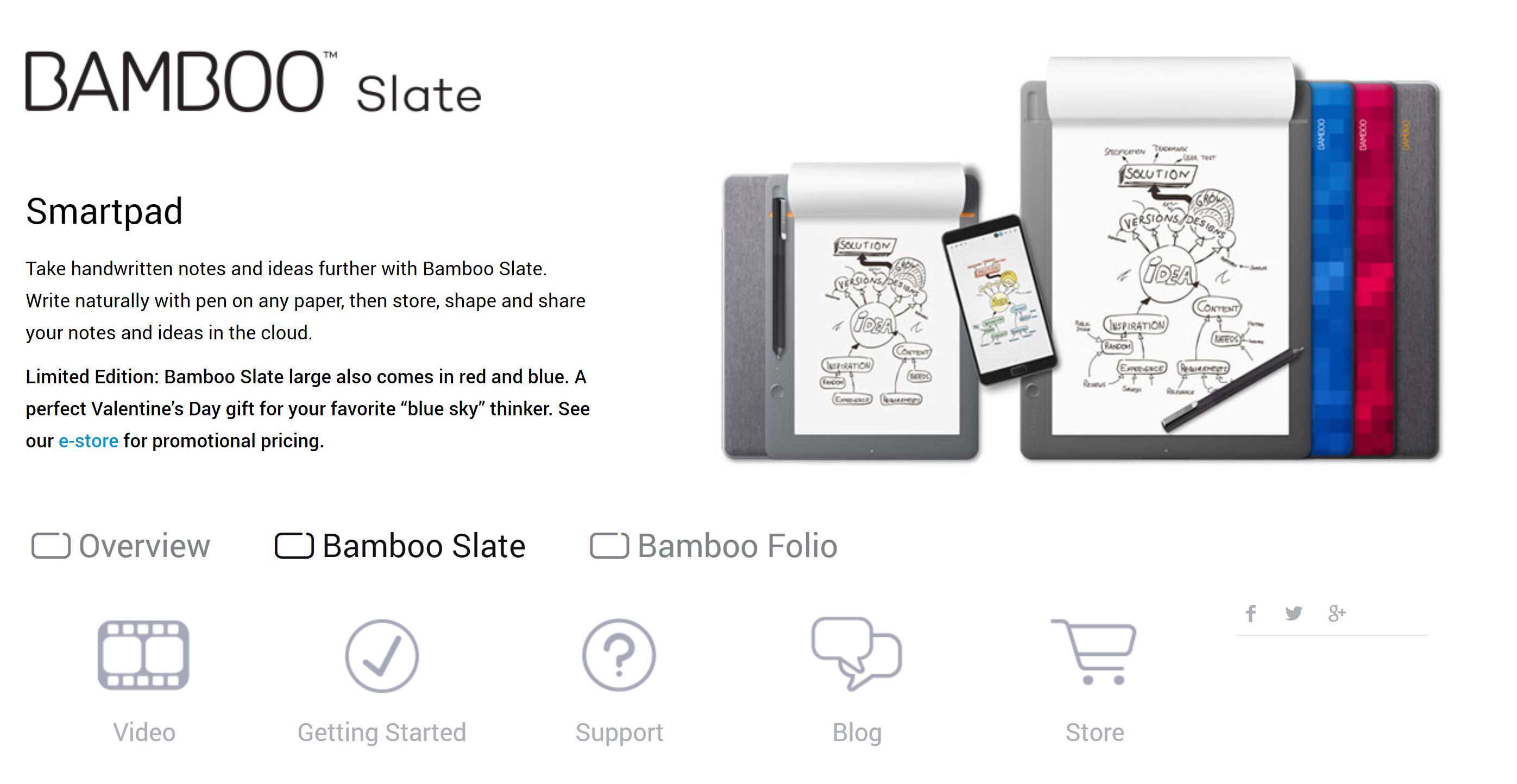 Wacom Bamboo Slate A5 SmartPad