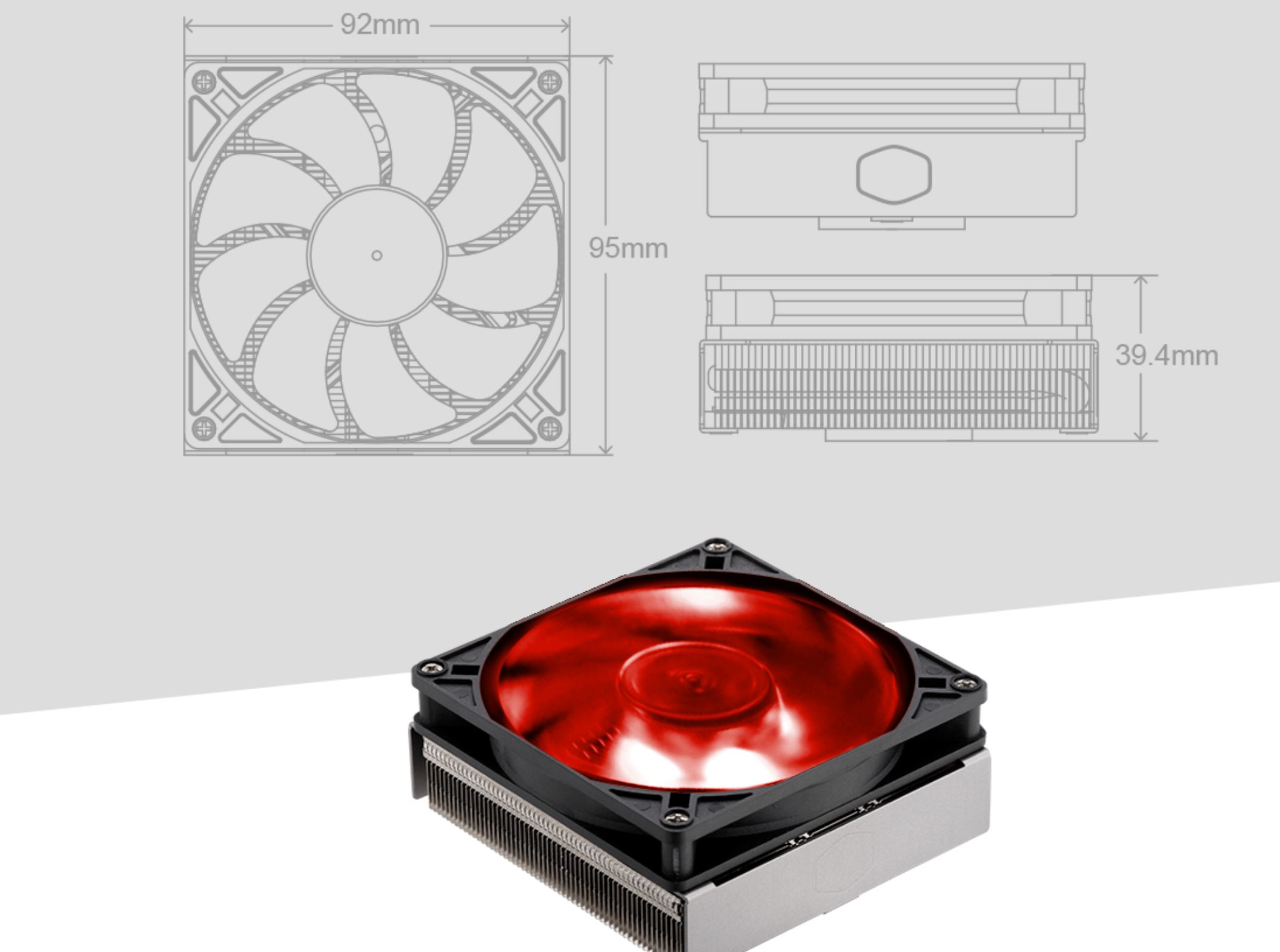 Cooler Master MasterAir G200P Low Profile RGB CPU Cooler (MAP-G2PN-126PC-R1)