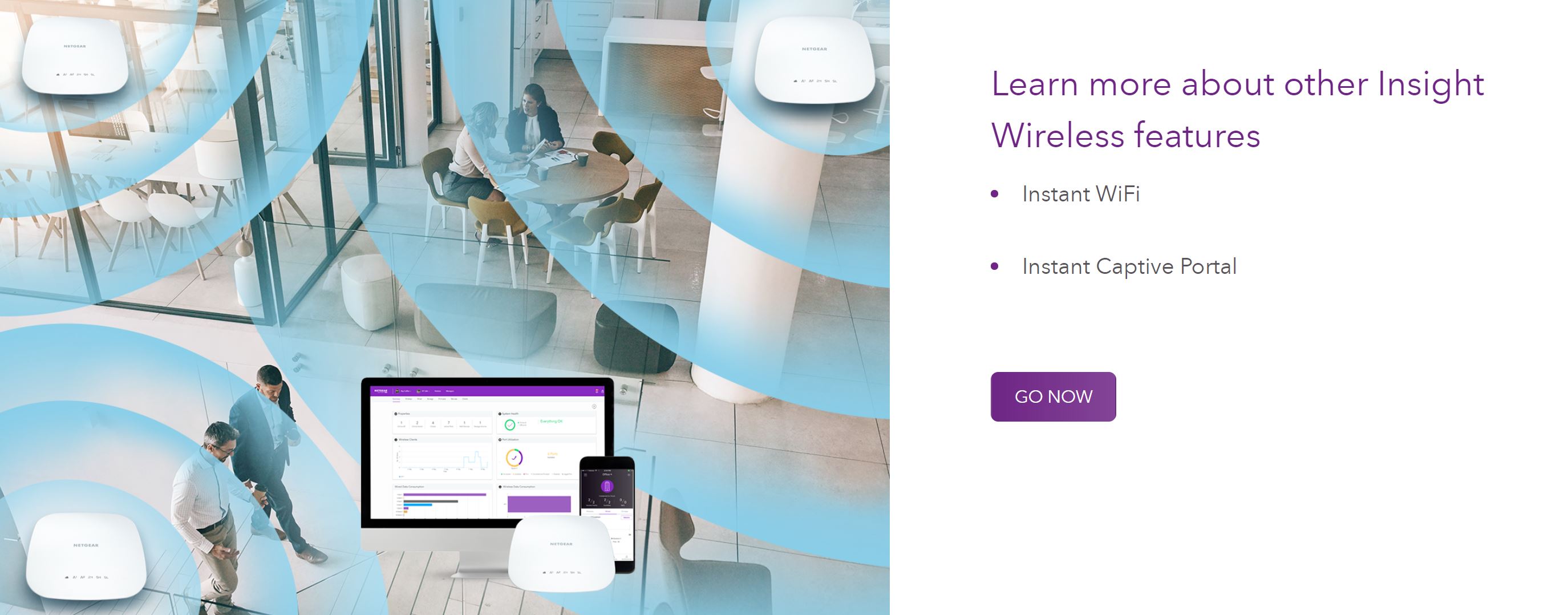 Netgear Insight Managed Instant Mesh AC3000 Tri-band Multi-Mode Access Point (WAC564-100AUS)