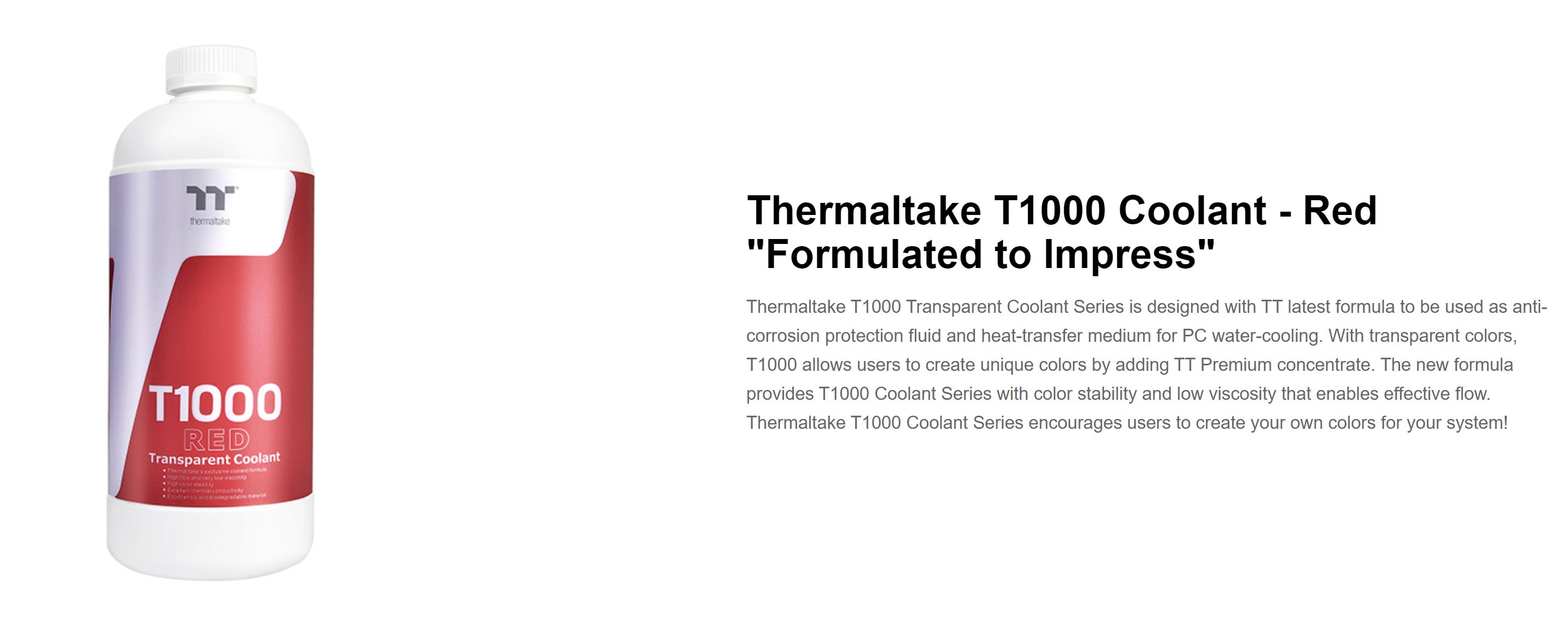 Thermaltake T1000 Coolant - Red (CL-W245-OS00RE-A)