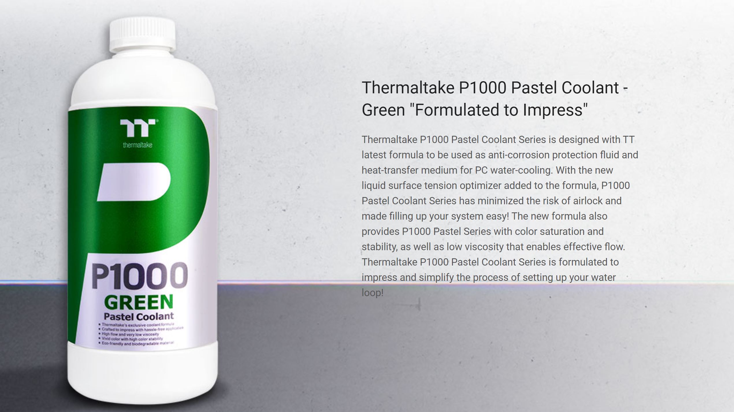 Thermaltake P1000 Pastel Coolant - Green (CL-W246-OS00GR-A)