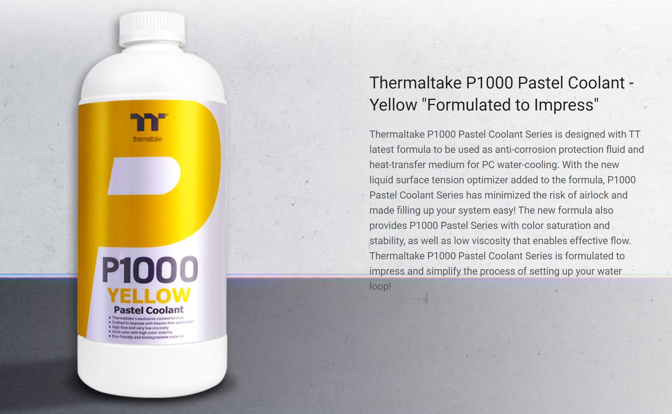 Thermaltake P1000 Pastel Coolant - Yellow (CL-W246-OS00YE-A)