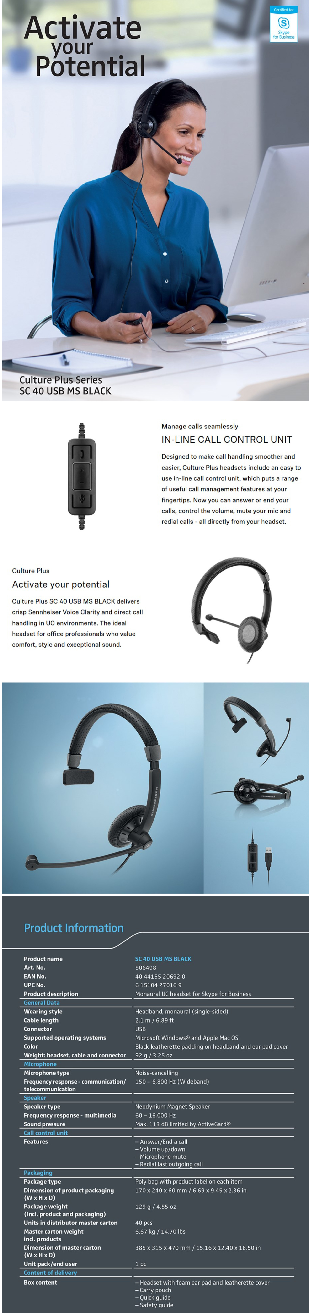 Sennheiser sc online 40