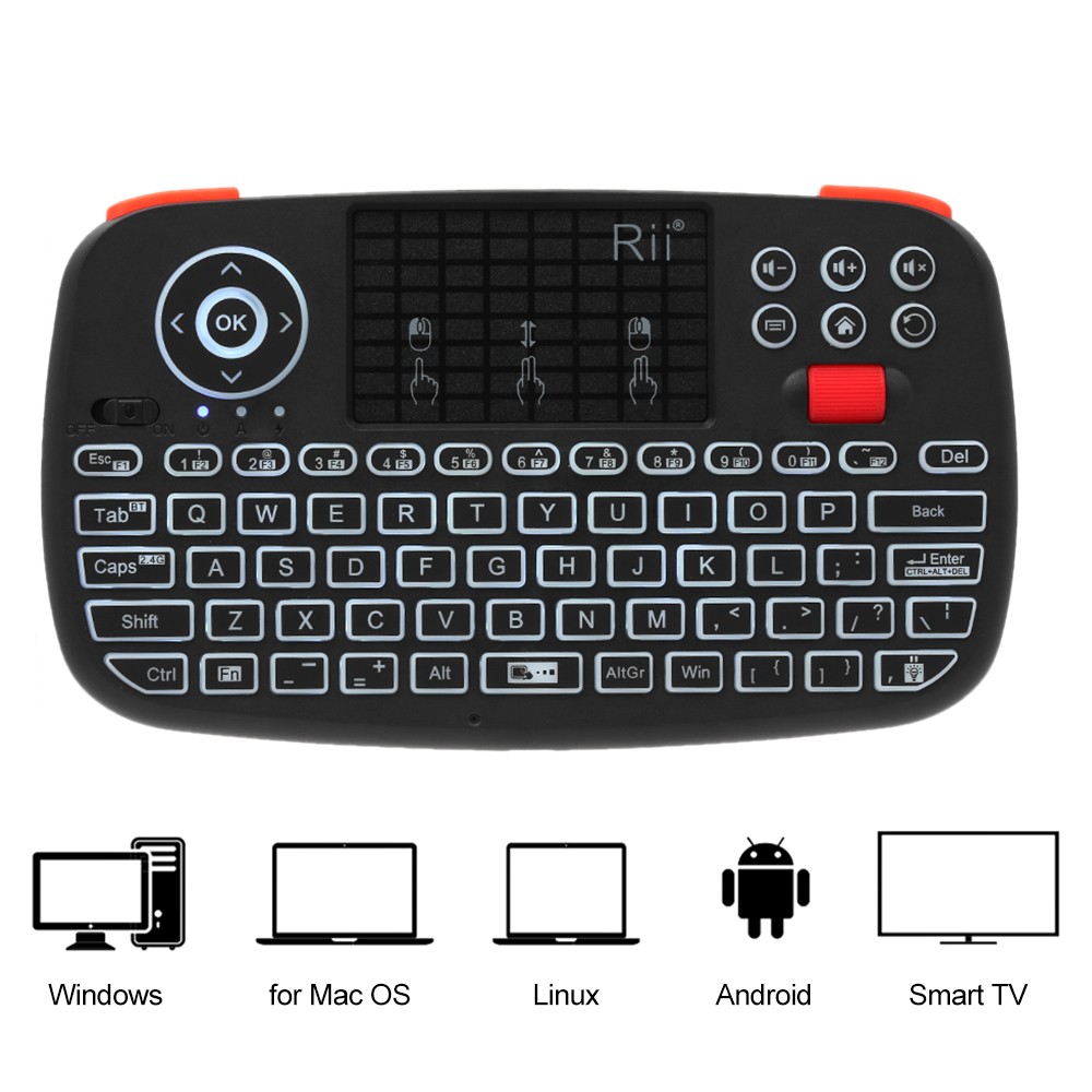 Rii i4 Mini Wireless Keyboard with 2.4G Touchpad (I4)