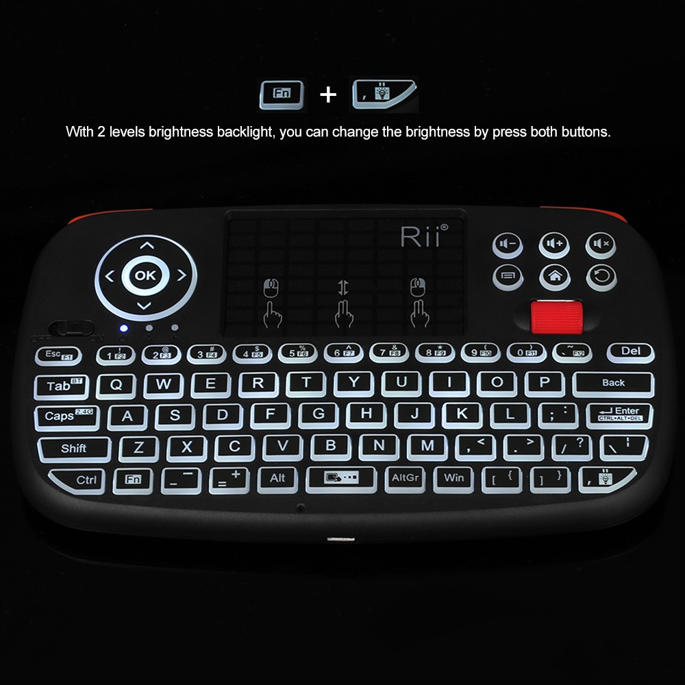 Rii i4 Mini Wireless Keyboard with 2.4G Touchpad (I4)