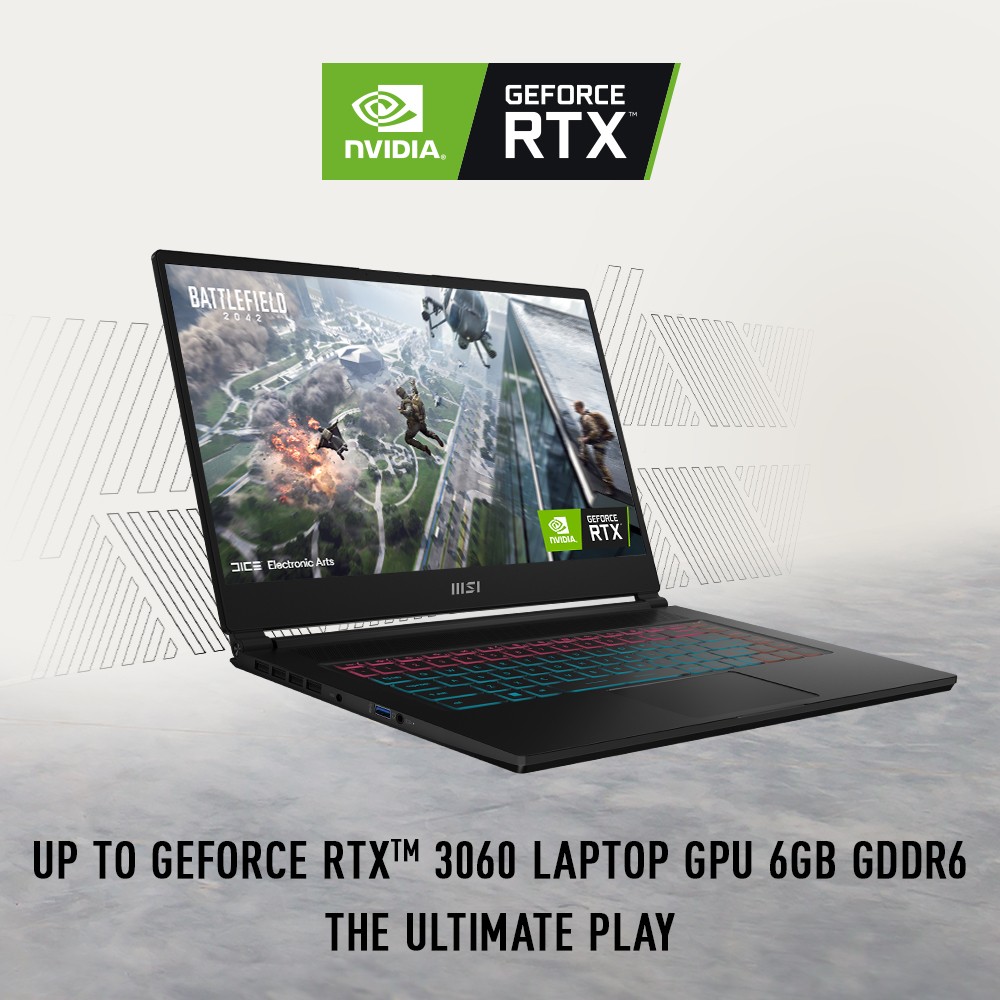 MSI Stealth 15M 15.6in FHD i7-1280P RTX3060 Max-Q 1TB SSD 16GB RAM W11H Gaming Laptop (Stealth 15M B12UE-018AU)