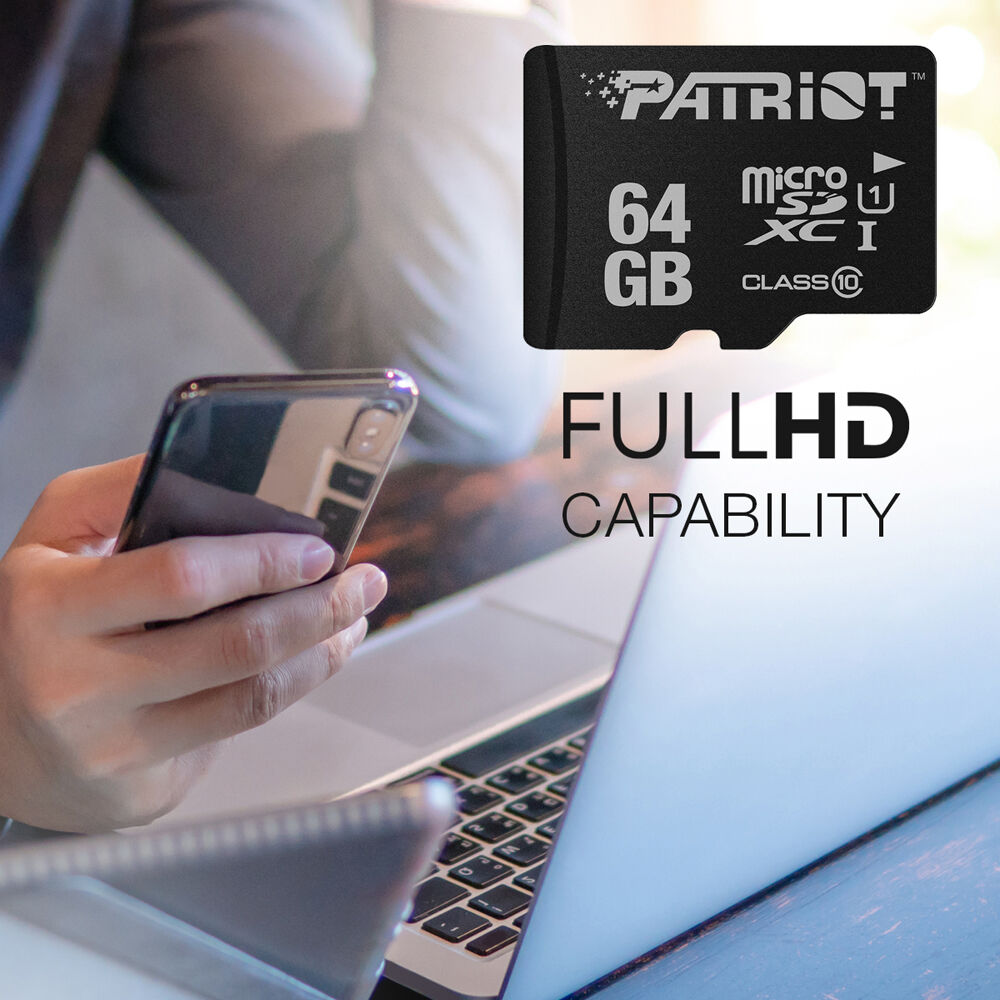 Patriot 64GB LX Series UHS-I microSDXC Memory Card (PSF64GMDC10)