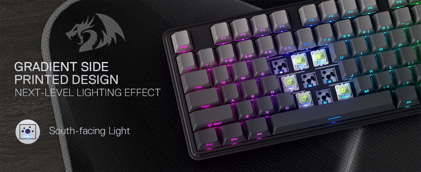 K707 south-facing LED &amp; side printed tech