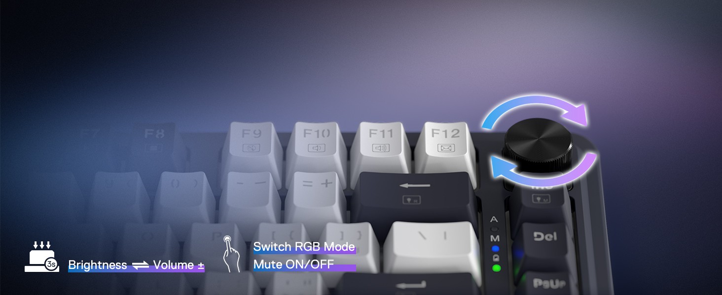 Redragon K673 GB 75% Wireless Gasket RGB Gaming 3-Modes 81 Keys PBT Compact Mechanical Hot-Swap Socket 5-Layer Noise Dampening Keyboard