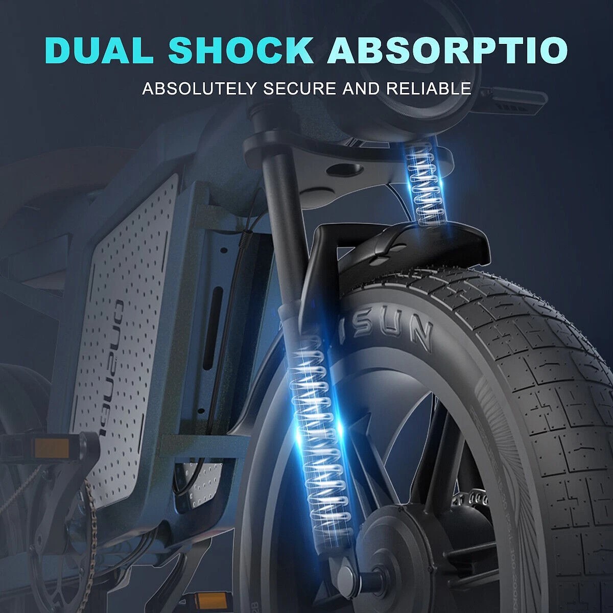 JANSNO X60 Electric Bicycle 48V 23Ah Dual Motor 1500W Max Speed 48km/h 20' FatTire MTB High-Carbon Steel Electric Bike