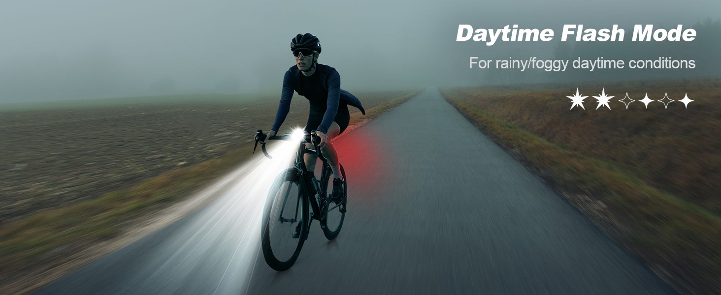 2026 New 1000 Lumen Super Bright Bike Lights with Side Light, 4+6 Modes Rechargeable Bicycle Lights Front & Rear, IP65 Waterproof Bike Headlight for D