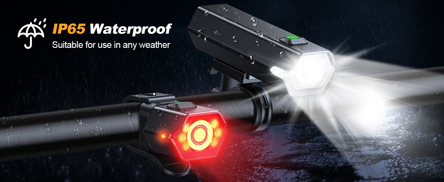 2026 New 1000 Lumen Super Bright Bike Lights with Side Light, 4+6 Modes Rechargeable Bicycle Lights Front & Rear, IP65 Waterproof Bike Headlight for D