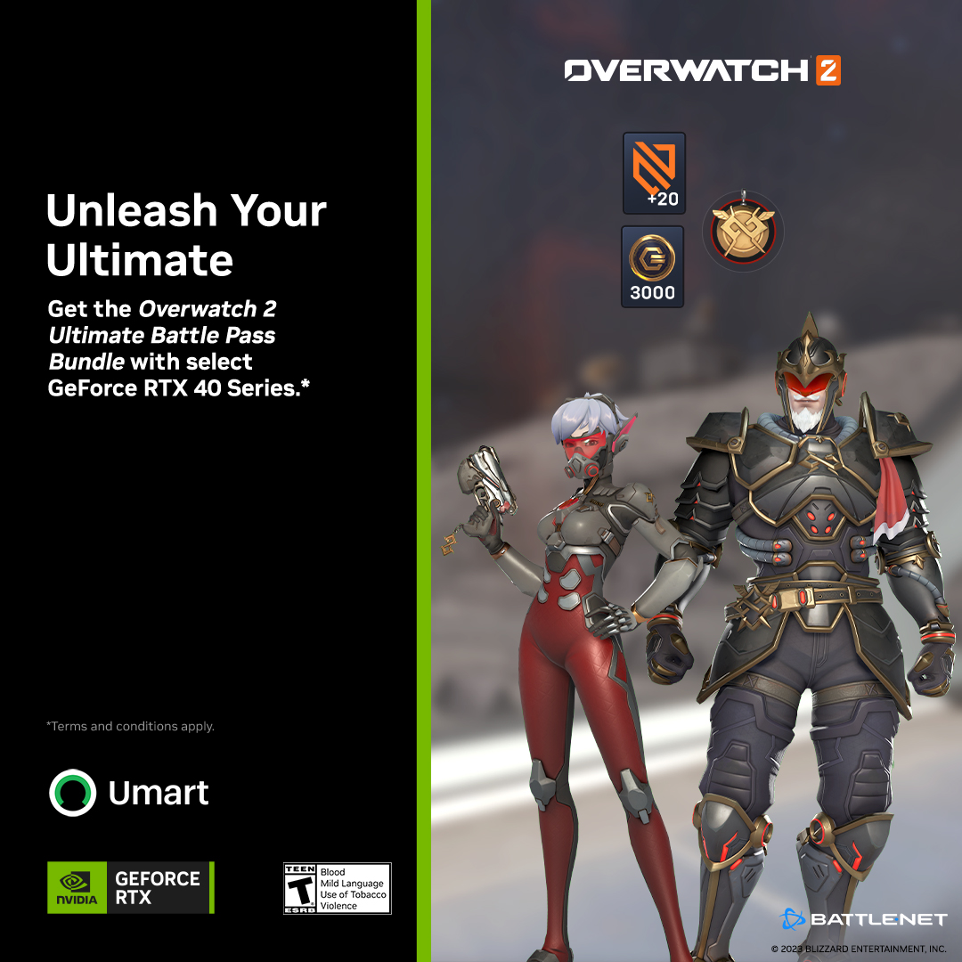 Overwatch 2 ultimate battle pass with selected geforce rtx 40 series