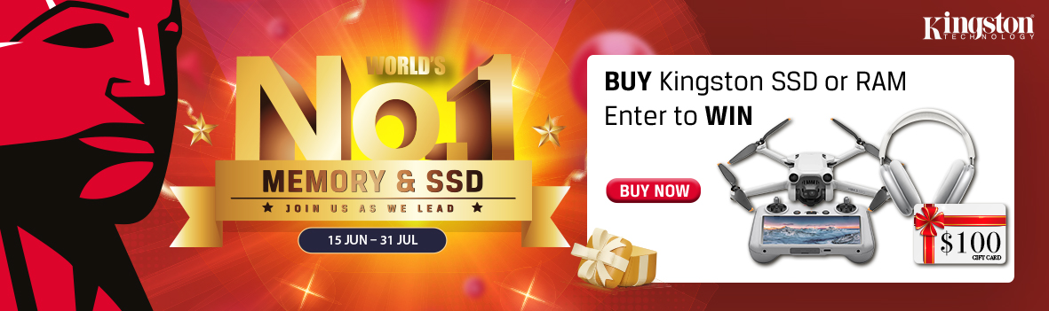Purchase Kingston SSD or RAM, Enter to Win Total $2600 Worth of Prizes!