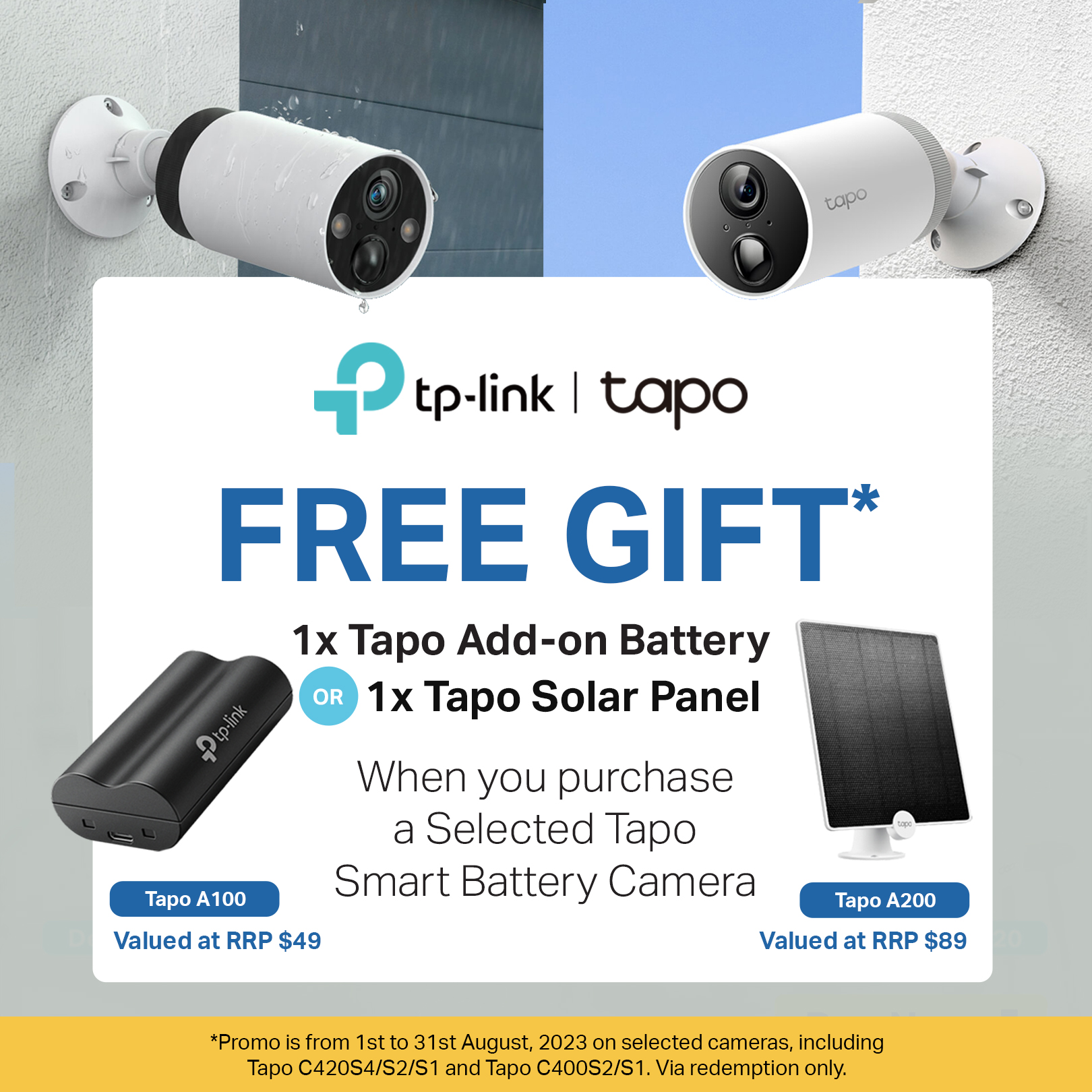Get Free Gifts with Tapo Cams! Limited Time Offer