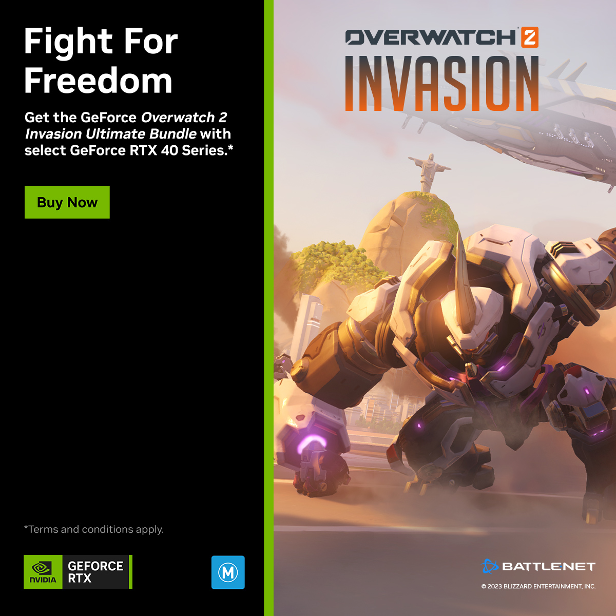 Get the Overwatch 2 Invasion Ultimate Bundle with select GeForce RTX 40 Series Graphics Cards