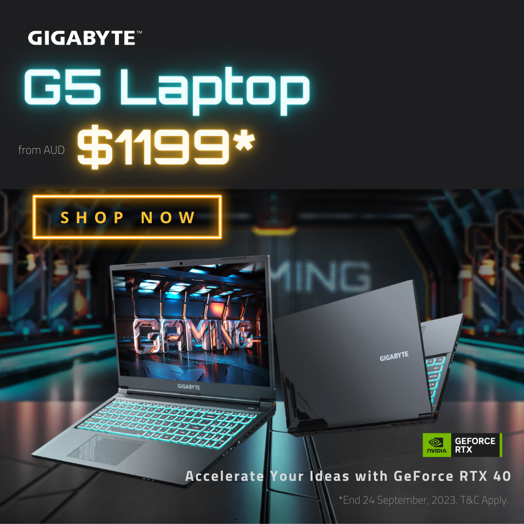 Save Big on Gigabyte's Latest G5 RTX 40 Gaming Laptops!