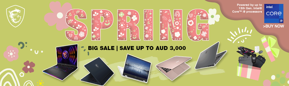 MSI AU Spring Promotion - Laptop Deals up to AUD 3000 Off