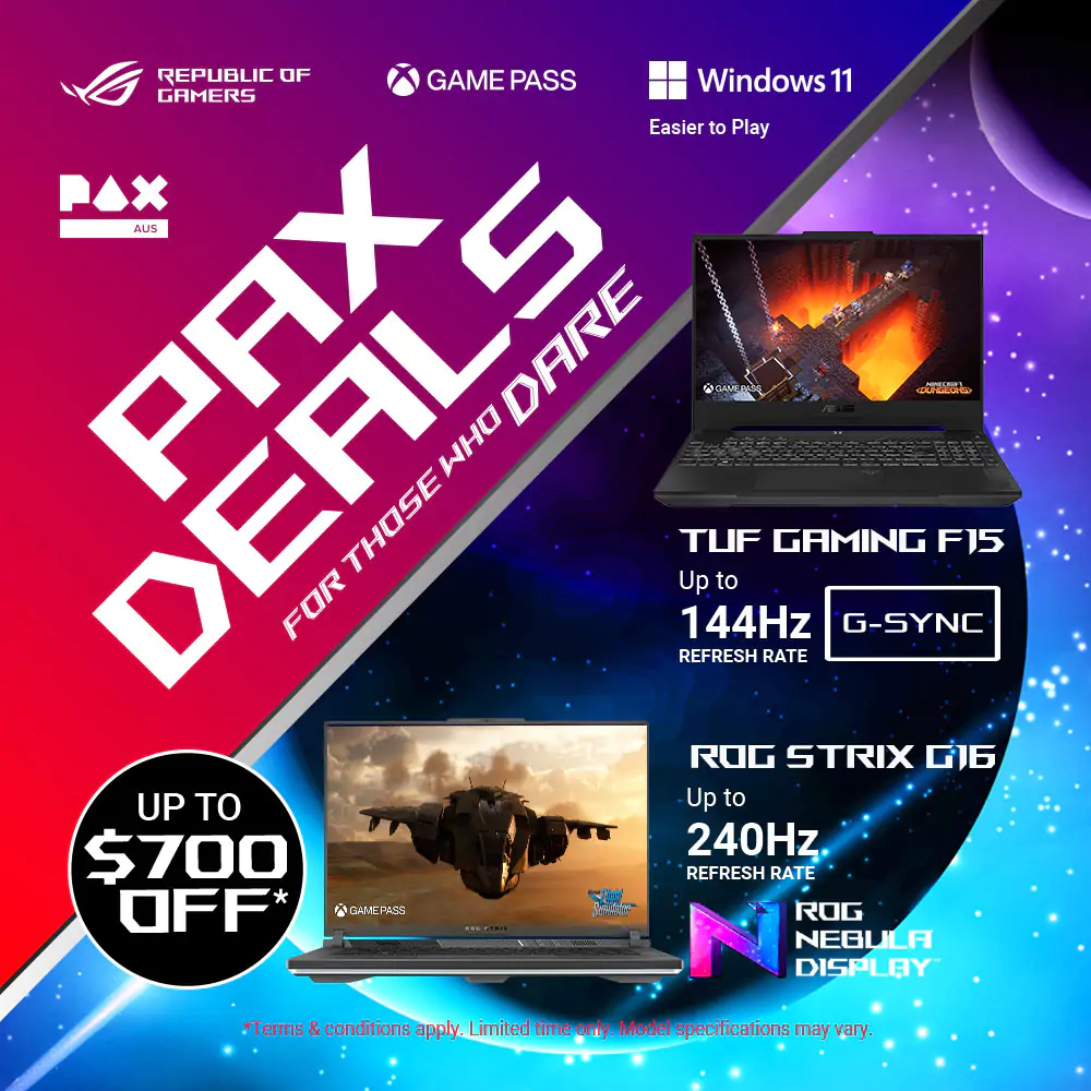 Asus Laptops PAX Special - Up to $700 OFF