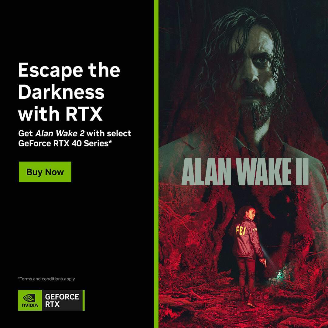 Get Alan Wake 2 with select GeForce RTX 40 Series