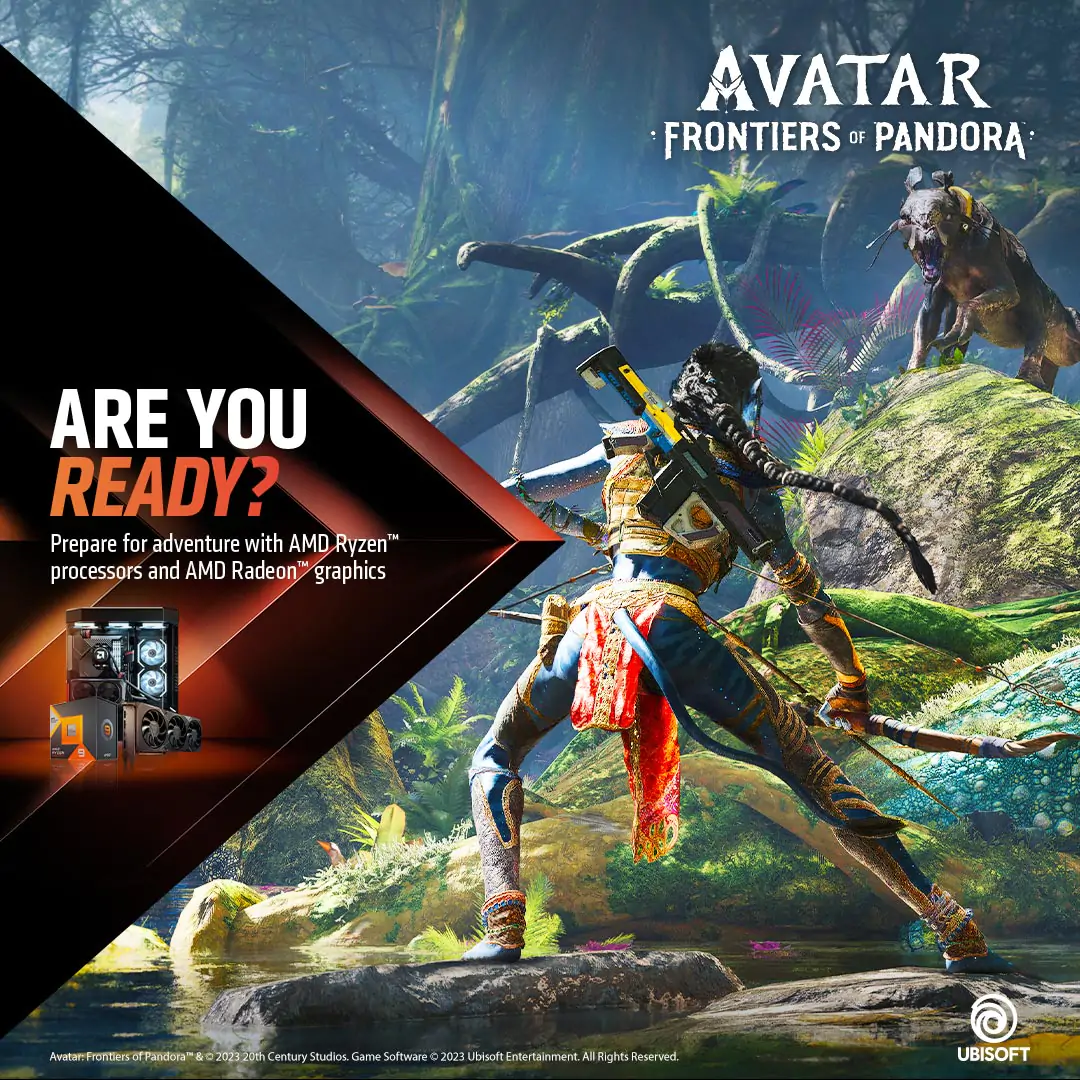 Get Avatar: Frontiers of Pandora™ with select AMD products.