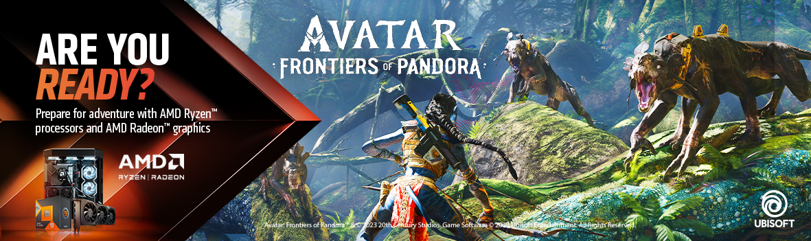 Get Avatar: Frontiers of Pandora™ with select AMD products.
