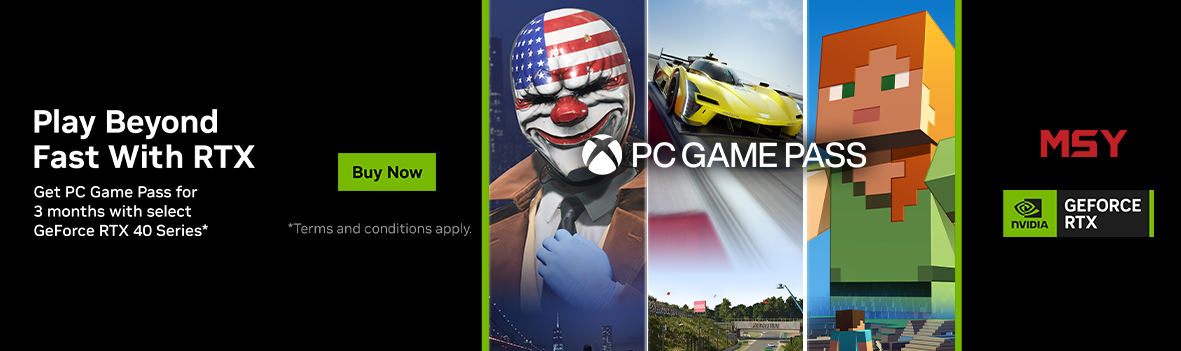 Get PC Game Pass for 3 Months with Select GeForce RTX 40 Series