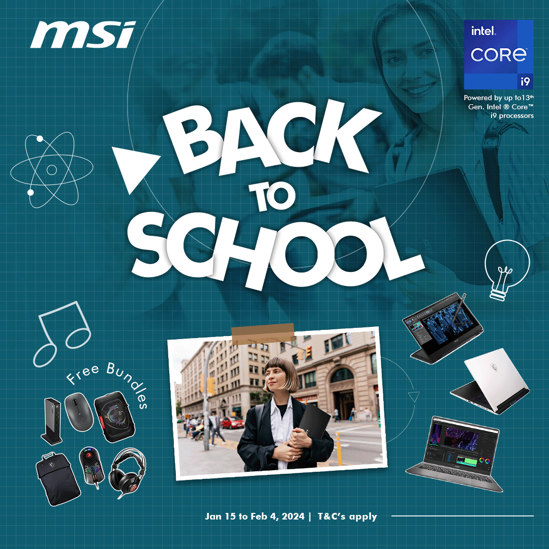 MSI Back to School Sale (Please redeem the Back to School gifts from MSI. Click here to see MSI's landing page)