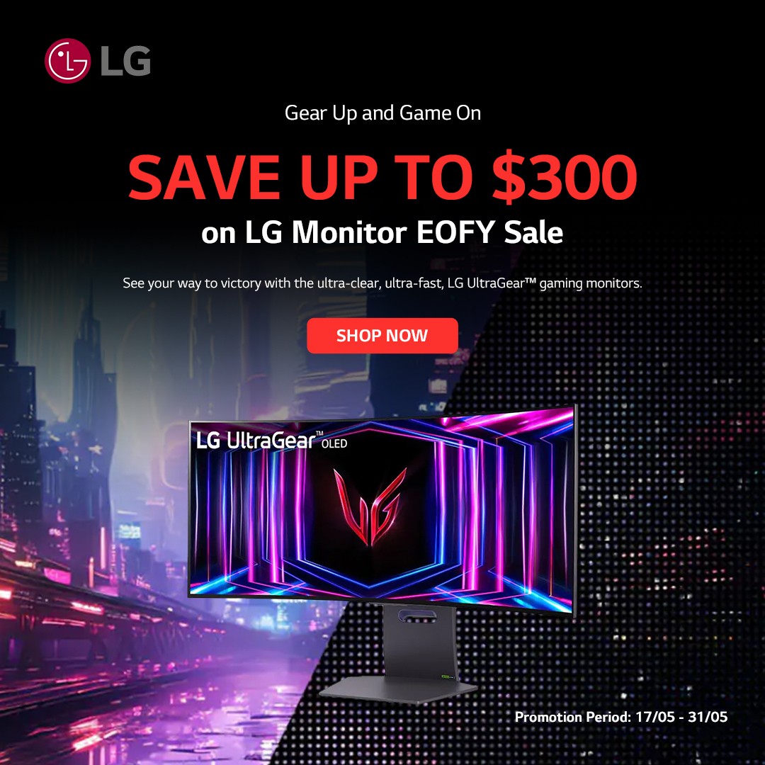 Save Up to $300 on LG Monitor EOFY Sale
