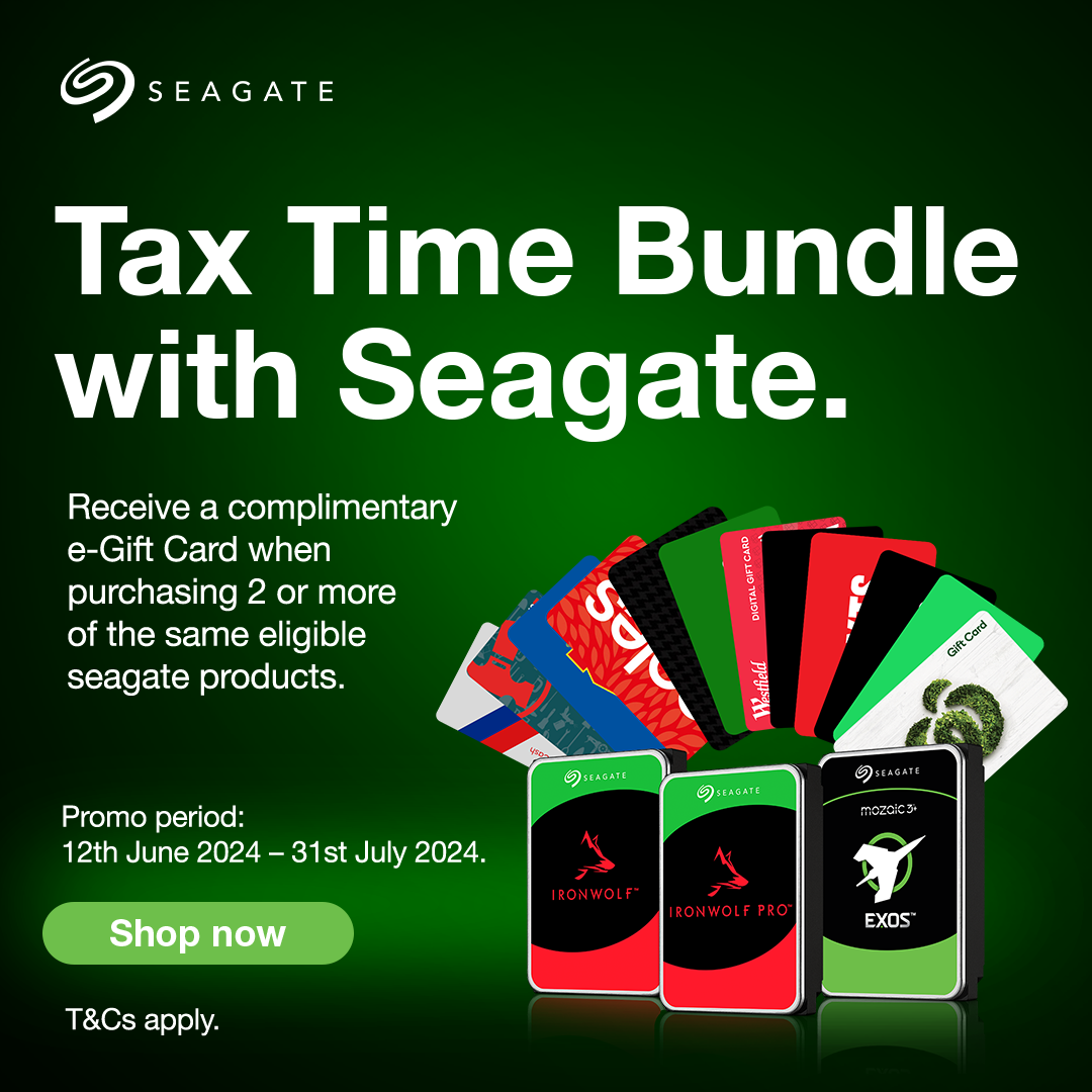 Tax Time Bundle with Seagate - Receive a complimentary e-Gift Card when purchasing 2 or more of the same eligibleseagate products.