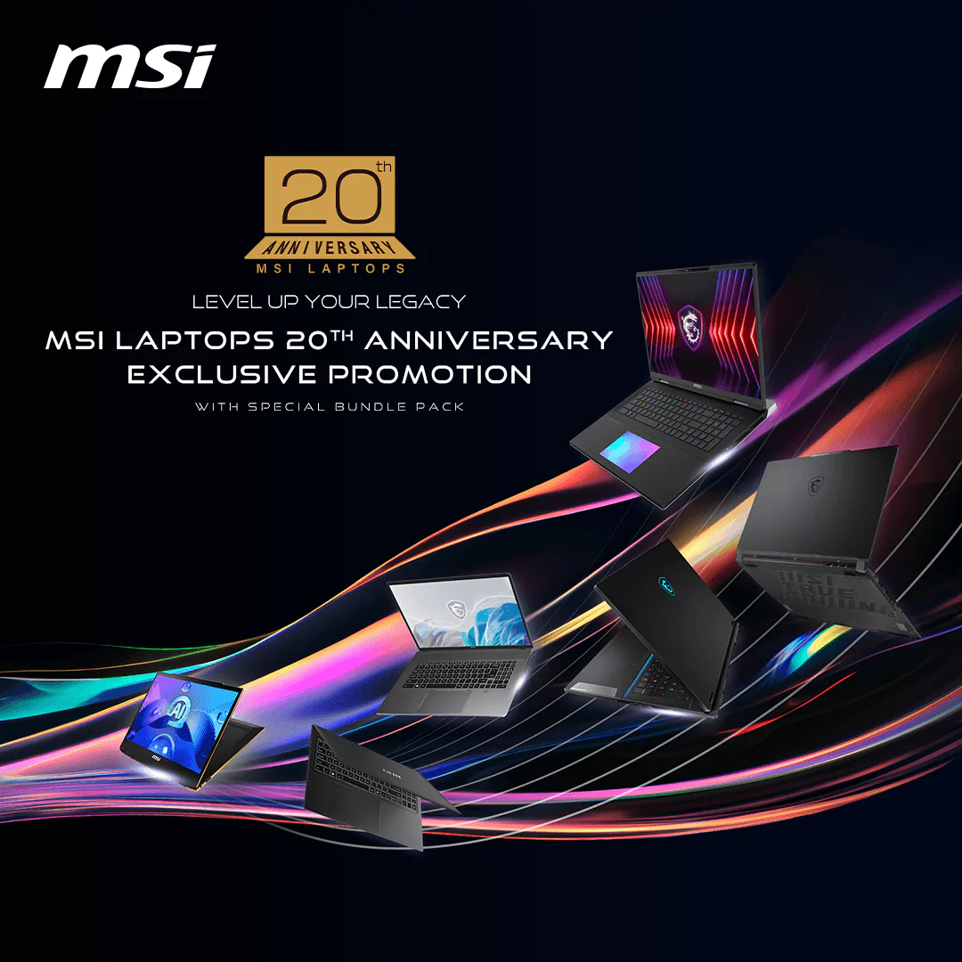 MSI Laptop 20th Anniversary Exclusive Promotion - Get Your Laptop with the Best Deal!