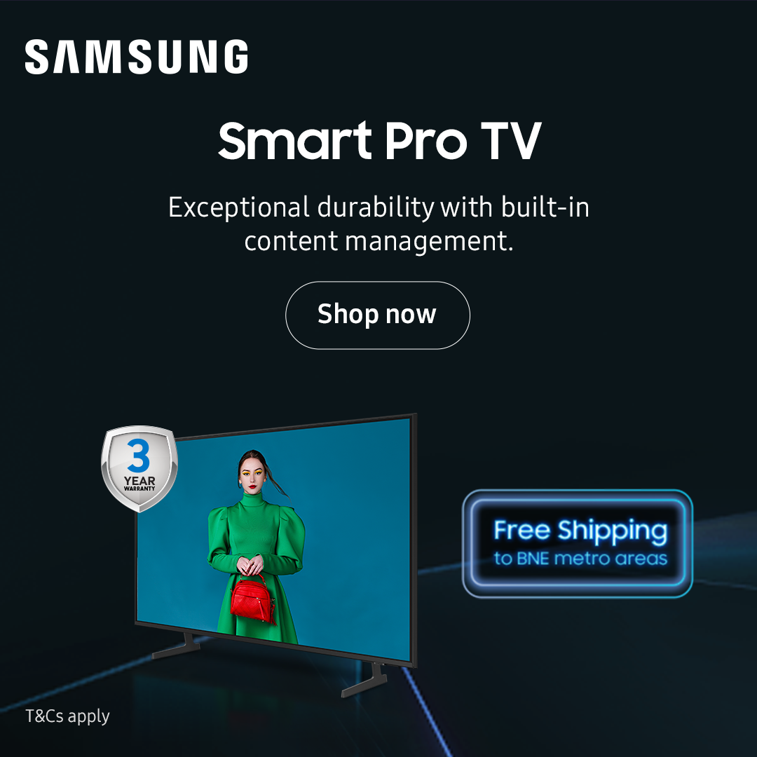 Enjoy FREE SHIPPING to the Brisbane Metro Area on Select Samsung Smart Pro TVs