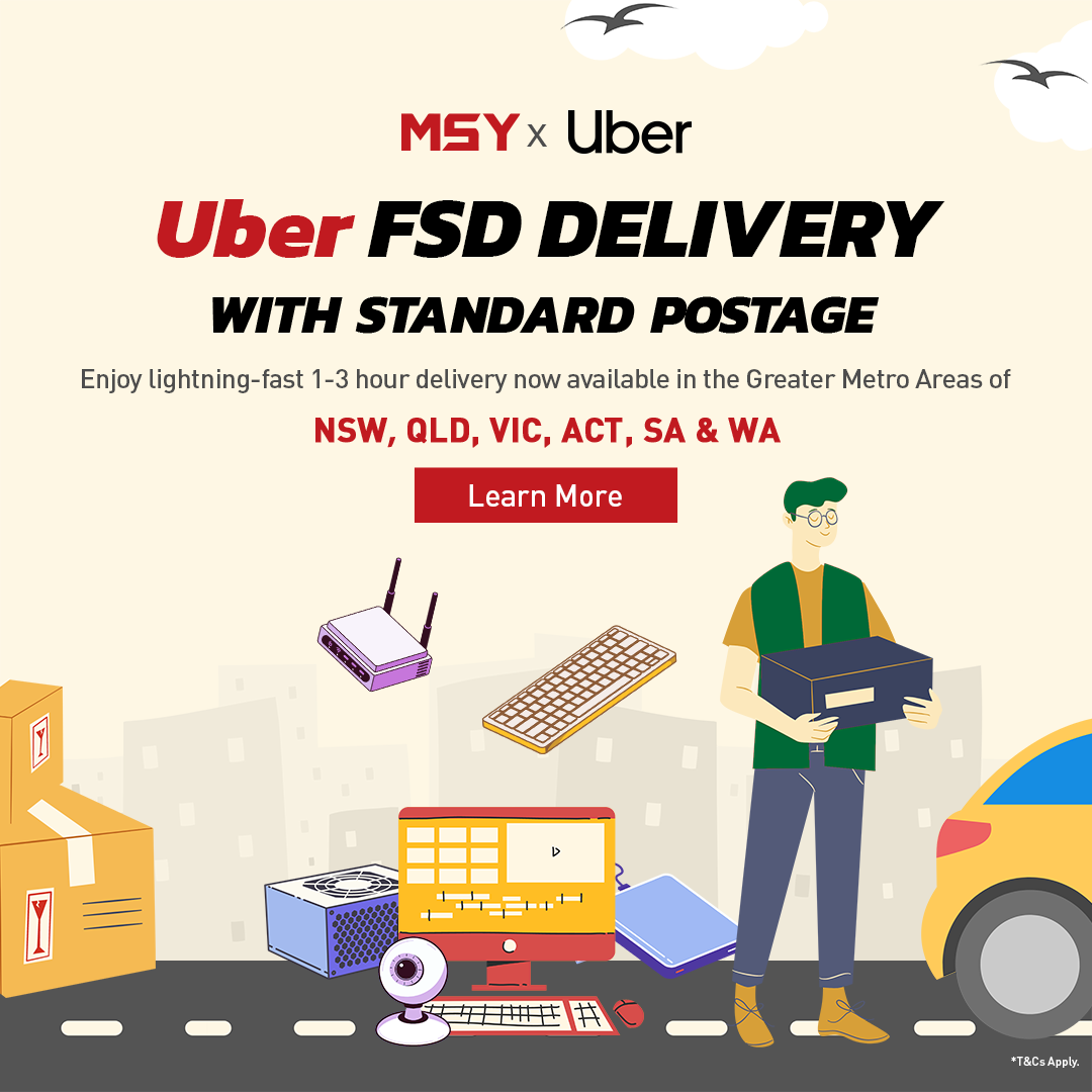 Start from 1st July! Get Your Gear Faster with MSY's New Uber Delivery Service!