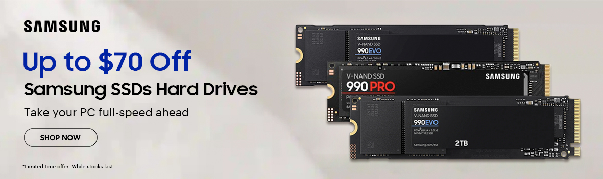 Up to $70 Off Samsung SSD Hard Drives - Take Your PC Full-Speed Ahead