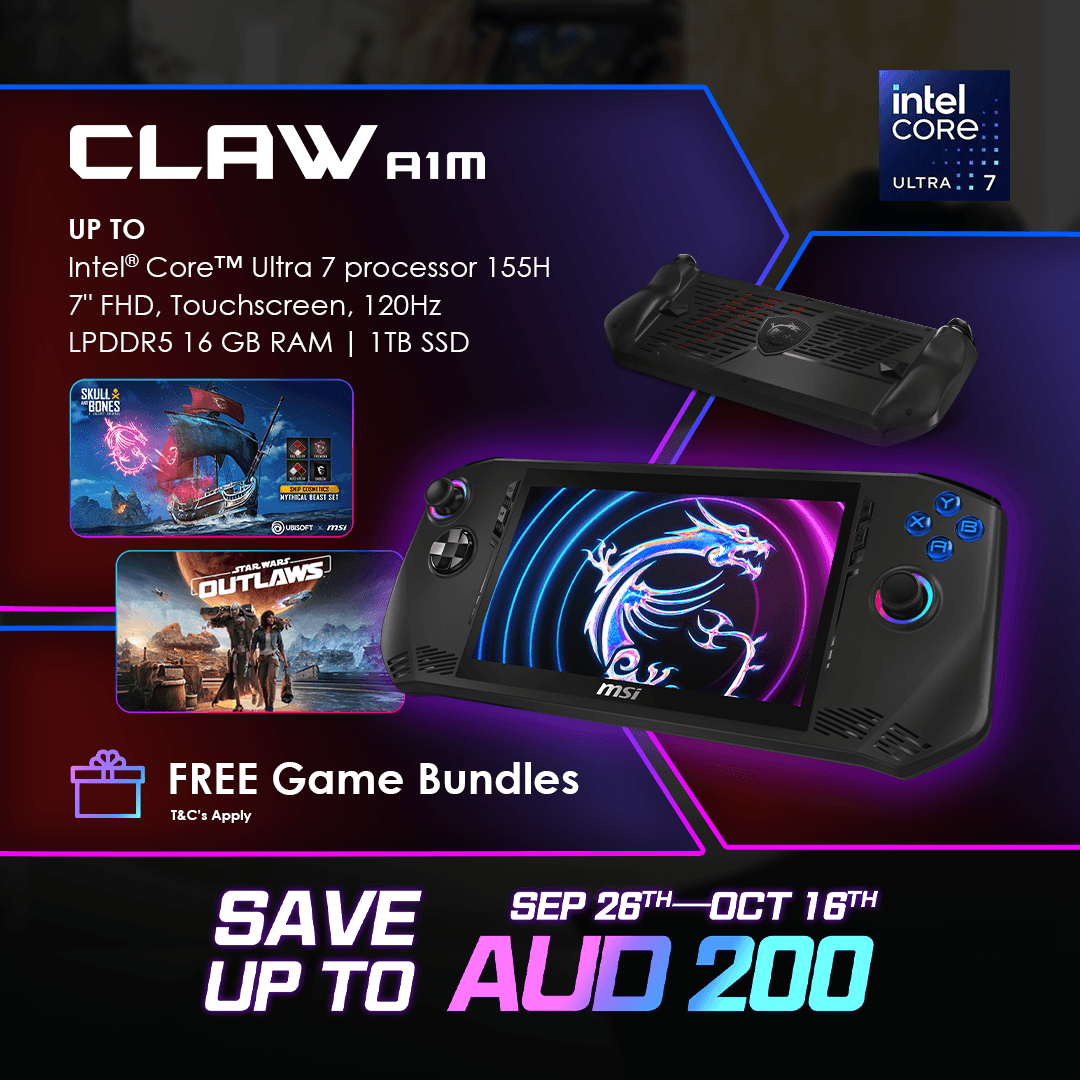 Purchase MSI CLAW, GET STAR WARS OUTLAWS & SKULL AND BONES FOR FREE!