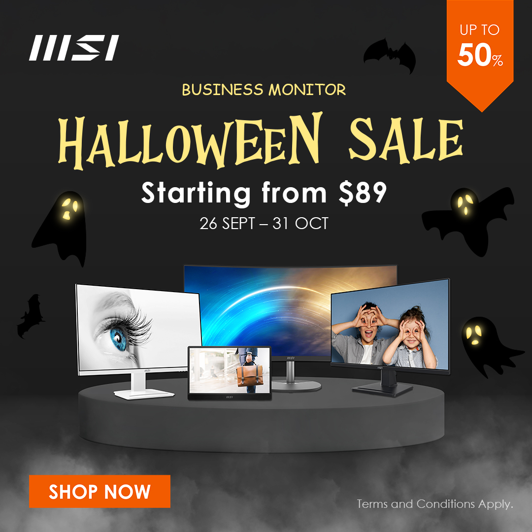 MSI Business Monitors Halloween Sale - Up to 50% Off!