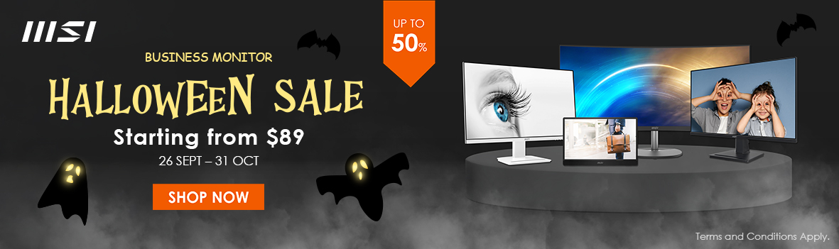 MSI Business Monitors Halloween Sale - Up to 50% Off!