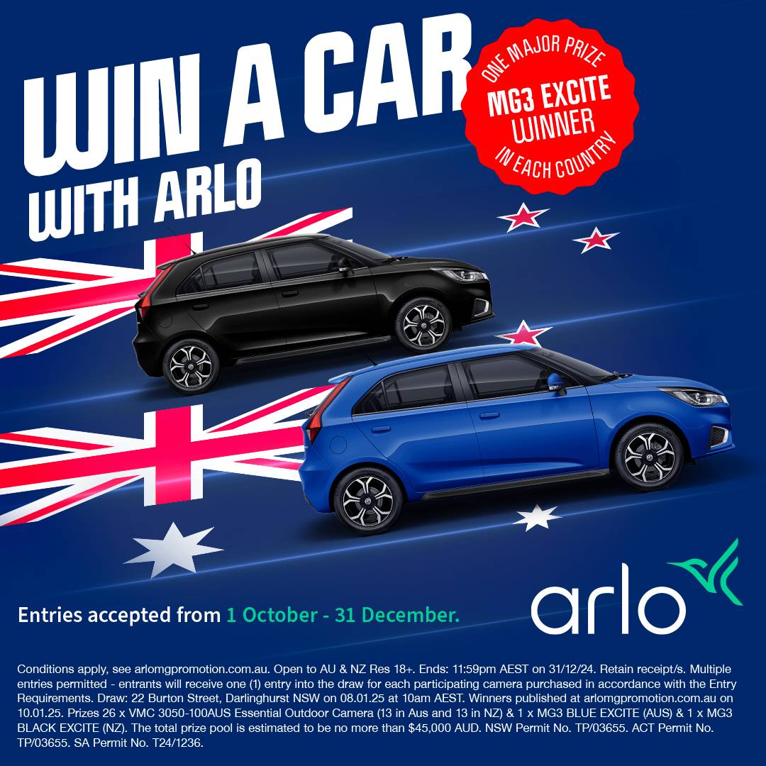 Win a Car or 1 of 26 Alro Cameras with Arlo with Your Purchase of Any Arlo Camera 