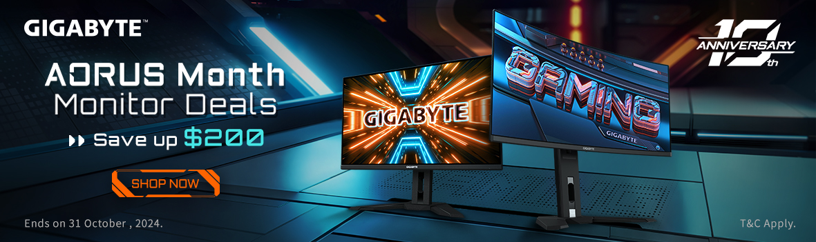 Gigabyte AORUS Monitor Month Deals - Save Up to $200