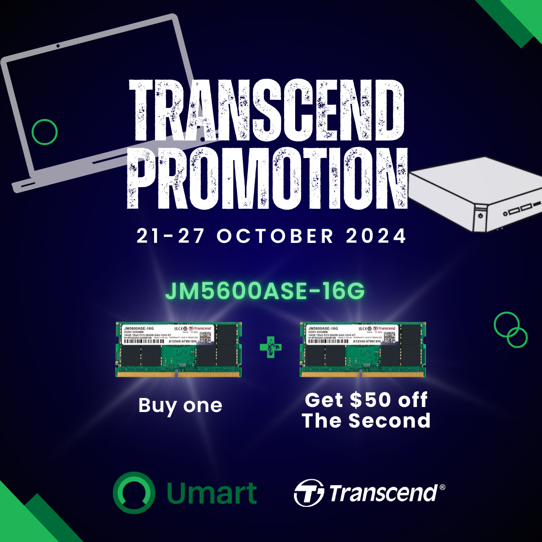 Buy Two Transcend JM5600ASE-16G DDR5 RAM, Get $50 Off the Second One!