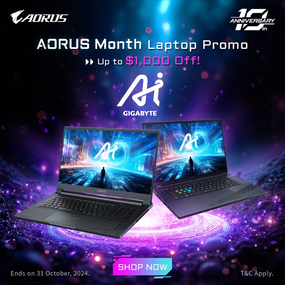 Gigabyte ARUS Month Laptop Promo - Up to $1,000 Off!