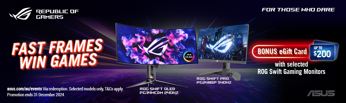 ASUS LCD ROG Swift Gaming Monitors 'Fast Frames Win Games' eGift Card