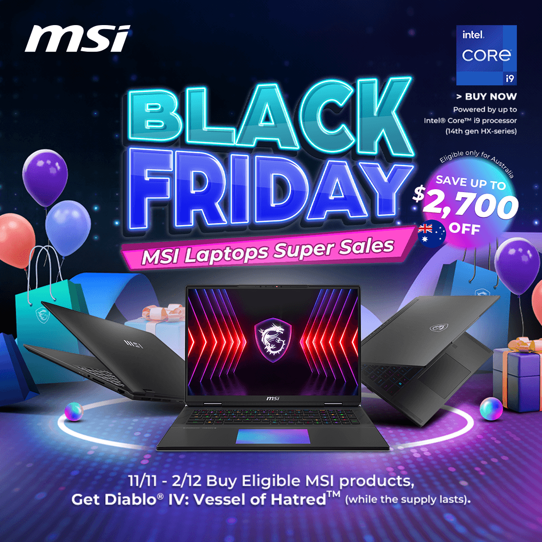 MSI Notebooks Black Friday Promotion