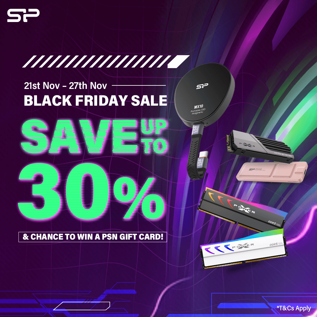 Silicon Power Black Friday Sale - Save Up to 30% & Chance to WIN a PSN GIFT CARD!