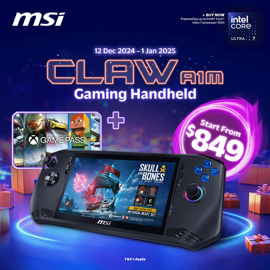 Buy MSI Claw, Get FREE Skull and Bones™ game code and an exclusive MYTHICAL BEAST SET + 1 Month Free Xbox Game Pass